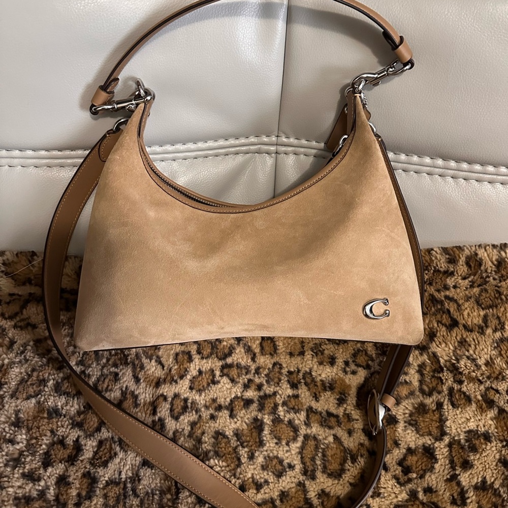 Coach Juliet Shoulder Bag – Peanut Suede | Brand New, Never Used